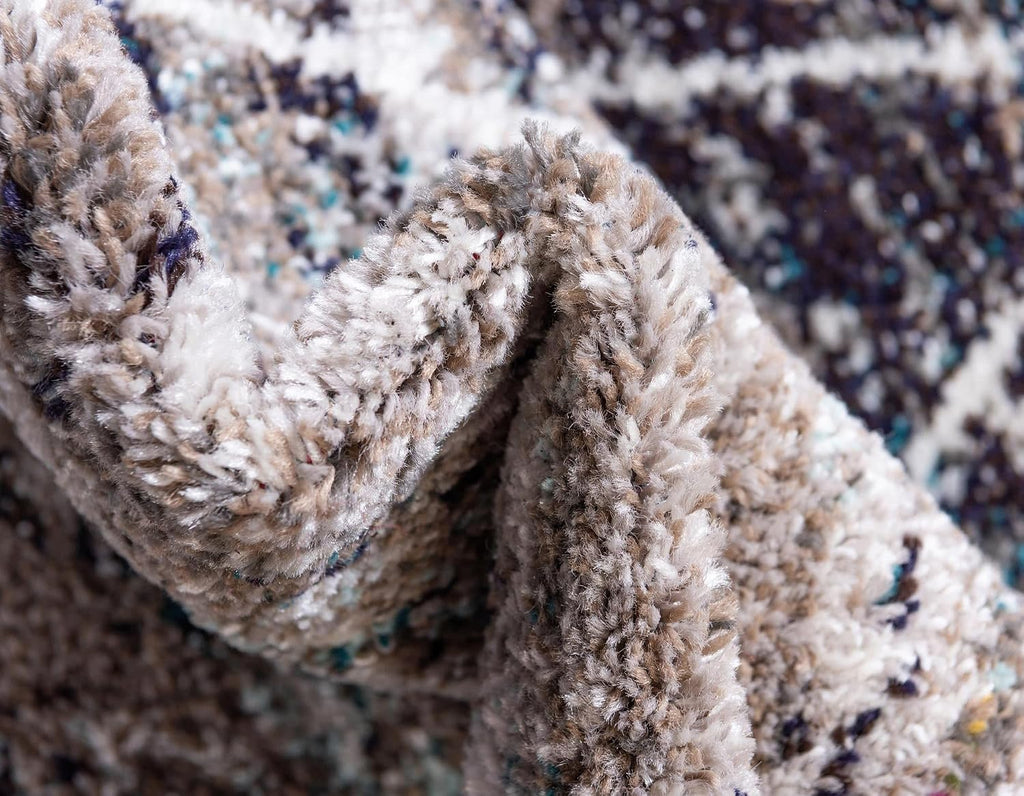 Blue Multi Lattice Rug