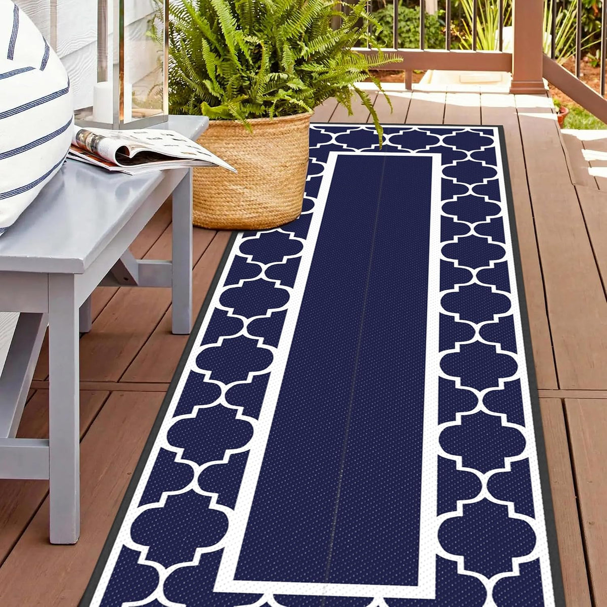 Blue‑White Outdoor Runner