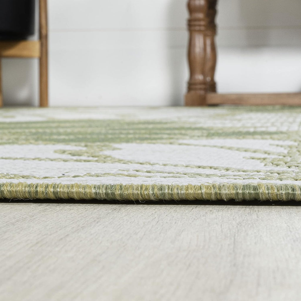 Floral Outdoor Runner Rug