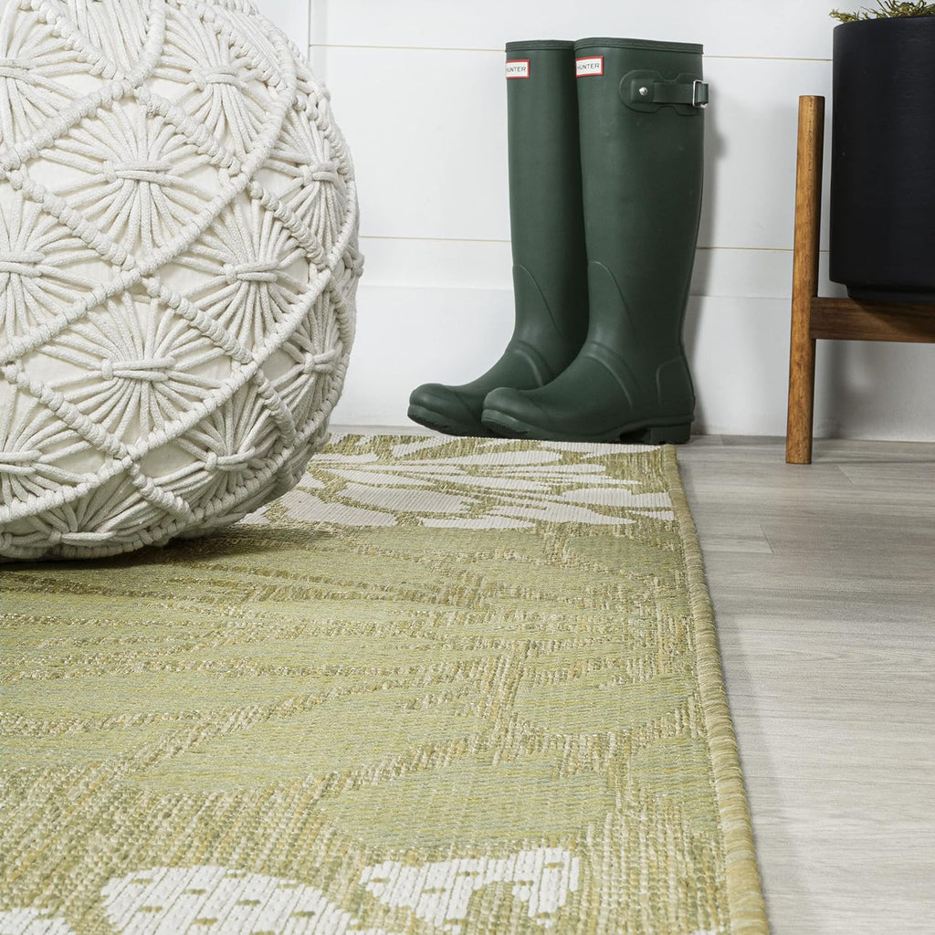 Floral Outdoor Runner Rug