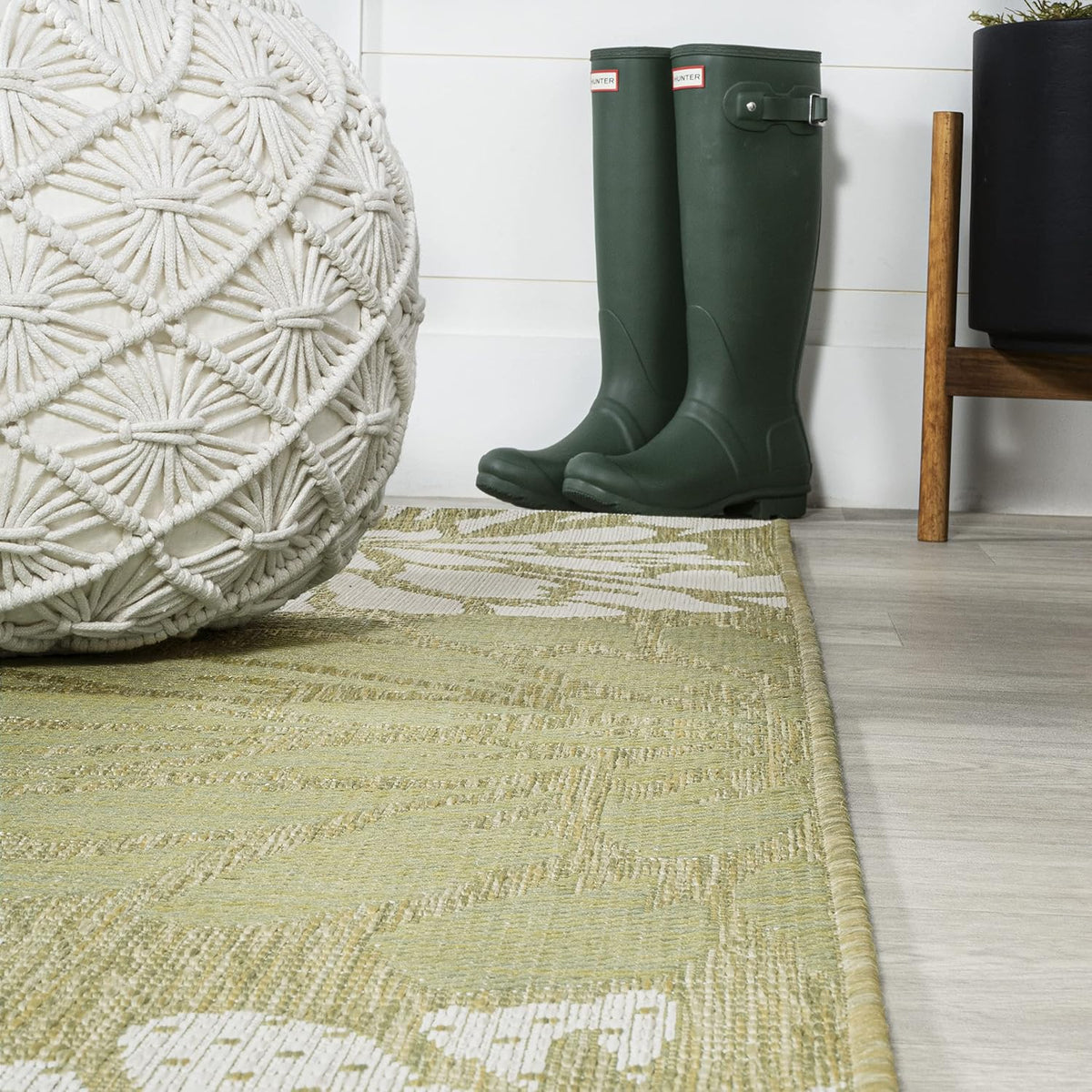 Floral Outdoor Runner Rug