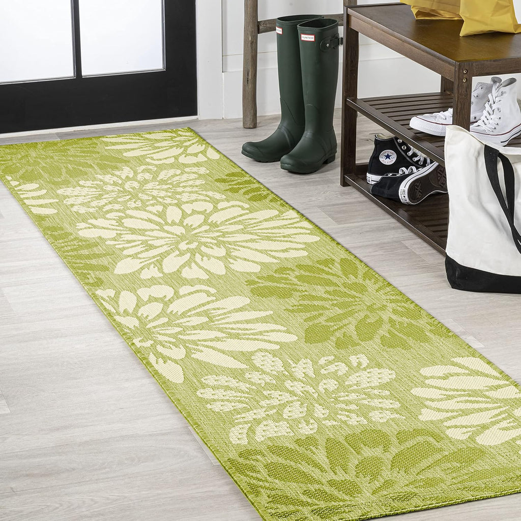 Floral Outdoor Runner Rug